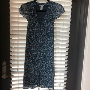 H&M Floral Summer Dress Blue White